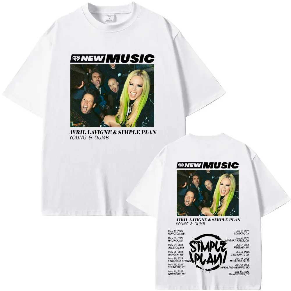 Avril Lavigne - Young Dumb T-Shirt Funko Pop Harajuku Gothic Tee-shirt Short Sleeve Women/men Casual T-shirt Round Neck Tees W250607