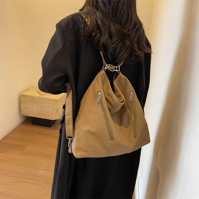 American Style Tote New Fashion Simple Shoulder Crossbody Niche Design Sense Office Commute Bag for Women