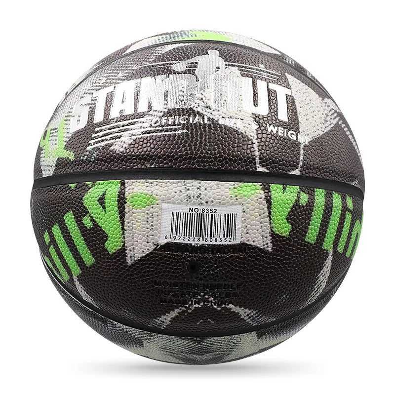 Black Pattern Basketball Size 7 Outdoor Wear resistant and Anti slip Adult and Youth Training Basketball XJ250606
