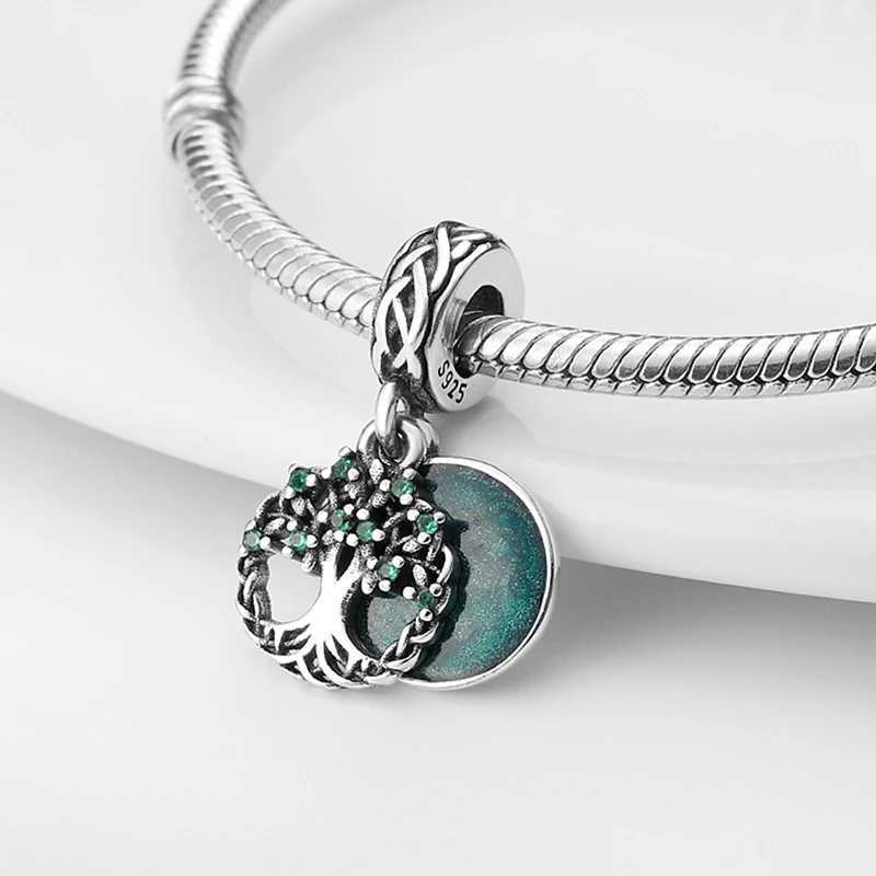 Original 925 Silver Tree Of Life Pendant Charms Beads Fits Bracelet Bangle Necklace For Women DIY Fine Luxury Jewelry Party Gift XJ250607