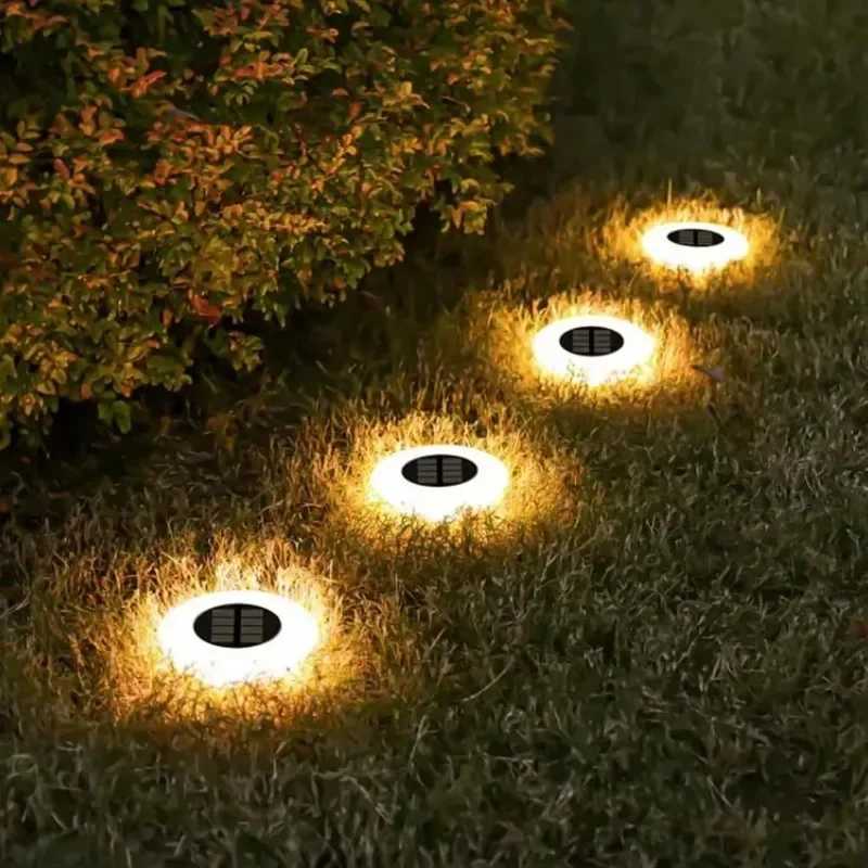 18Pack Solar Ground Lights LED Waterproof Outdoor Landscape Light Garden Lawn Lamp Garden Pathway Yard Deck Camping DecorXJ250606