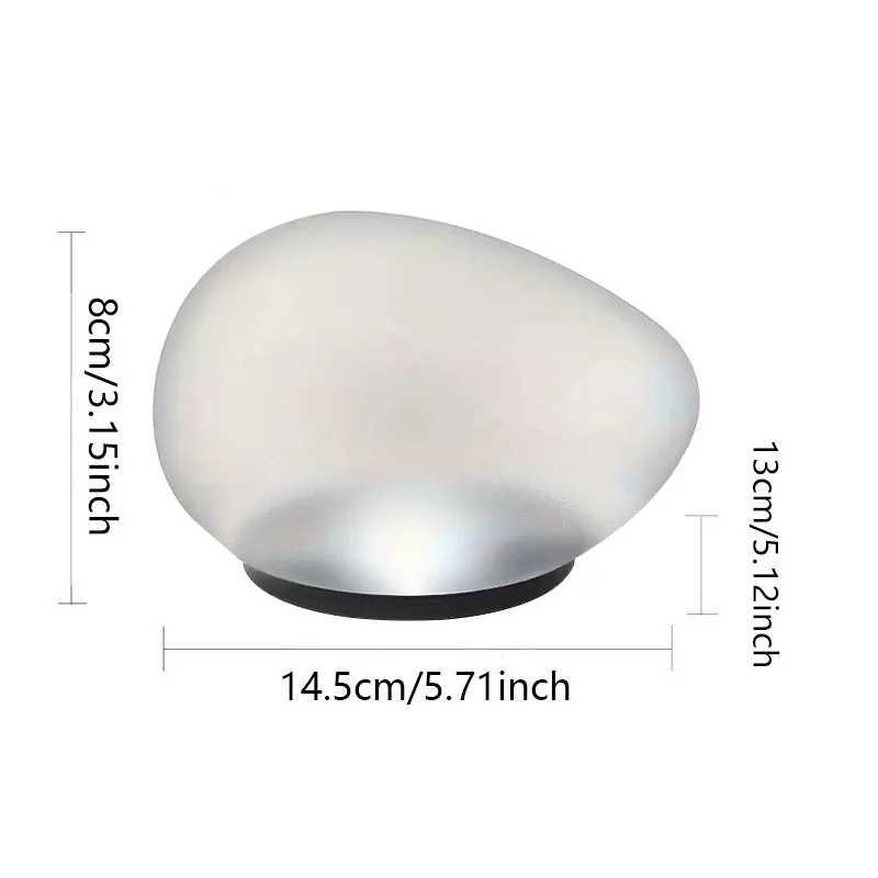 Solar Outdoor Stone Lamp Frosted Glass Ground Lamp Garden Green Pebble Lamp Wireless Decorative Garden Lawn Courtyard Lamp XJ250606