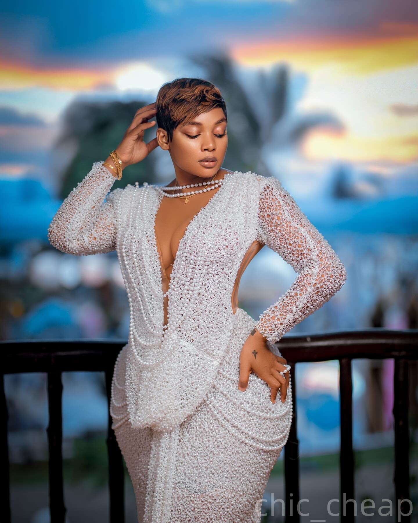 Ivory Mermaid Prom Dresses 2025 Pearls Deep V-neck Full Sleeves Evening Formal Party Second Birthday Engagement Gowns Plus Size Dress For Special Occa