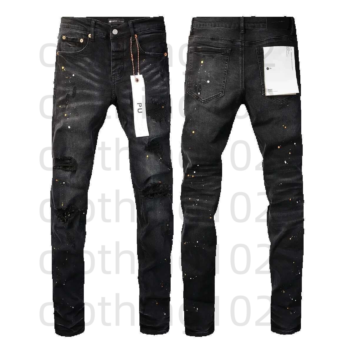 Amirjeanss Mens Trousers Purples Jeans Denim Designer Jeans Men Black Pants High-End Quality Straight Retro Ripped Biker Jean Slim Fit Motorcycle Clothing 8C0
