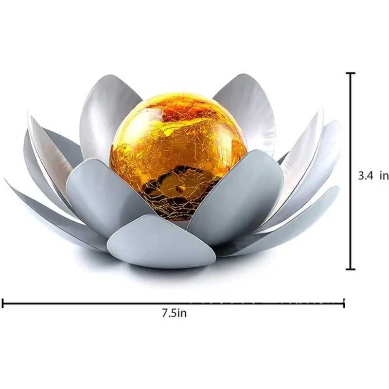 Solar Garden Lights Outdoor Waterproof LED Lotus Solar Lamp Sunlight Yard Patio Lawn Path Driveway Decoration Landscape Lights XJ250606