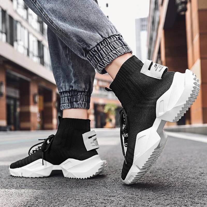 Ddmyoutdoor Ddmyoutdoor Ankle Knitting Sock Boots Sport Running Mesh Women Shoes Autumn New Flats Platform Casual Walking Mujer Zapatos Outdoor Outdoo