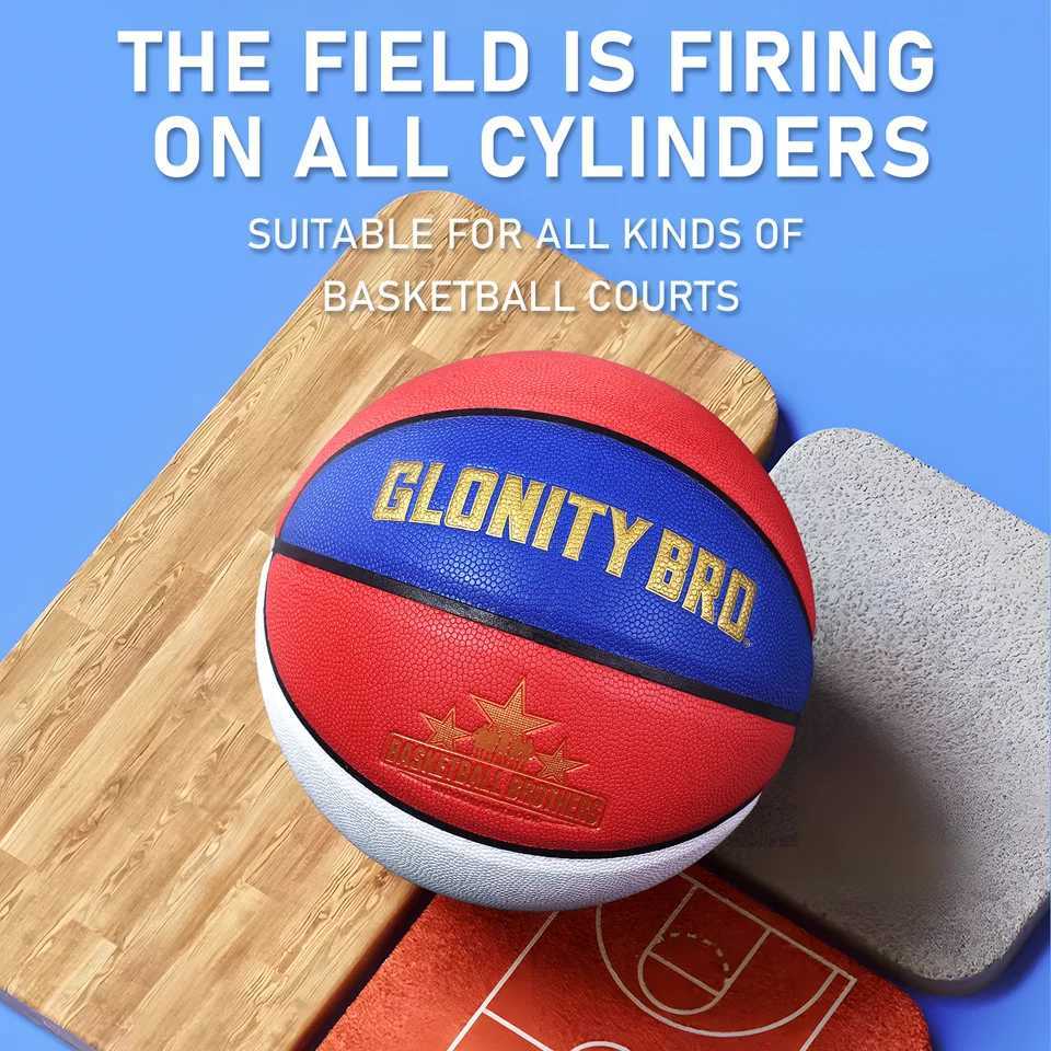 Basketball PU Official Competition Basketball Outdoor Indoor Students Adult And Teenager Standard Training Ball Size 7 6 5 BlueXJ250606