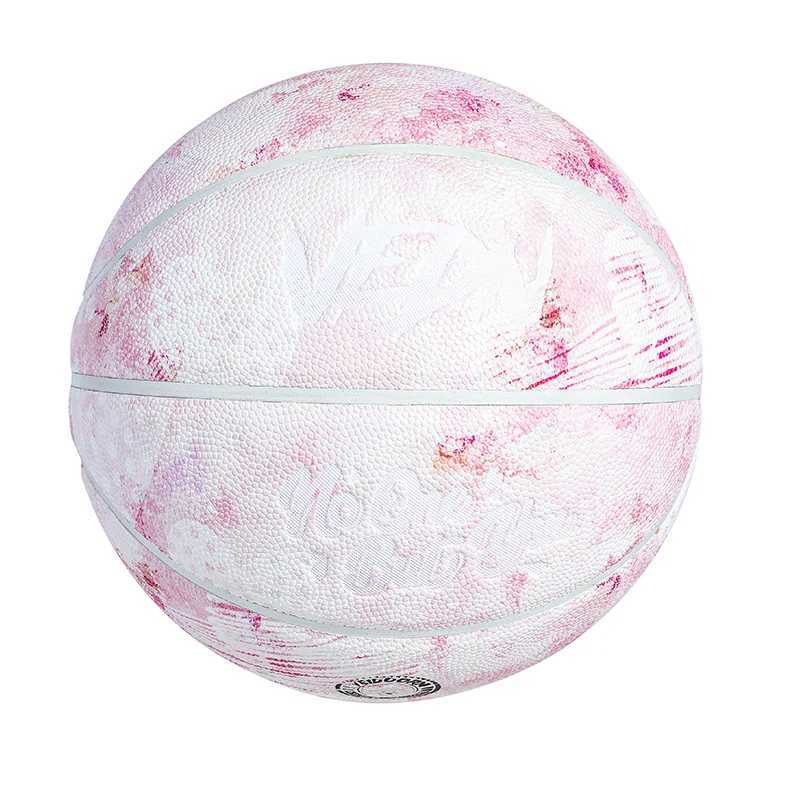 PU Basketball for Women Official Size 7 PROfESSional Basketball with Oriental Cherry 4 Layers Outdoor Cute BallXJ250606