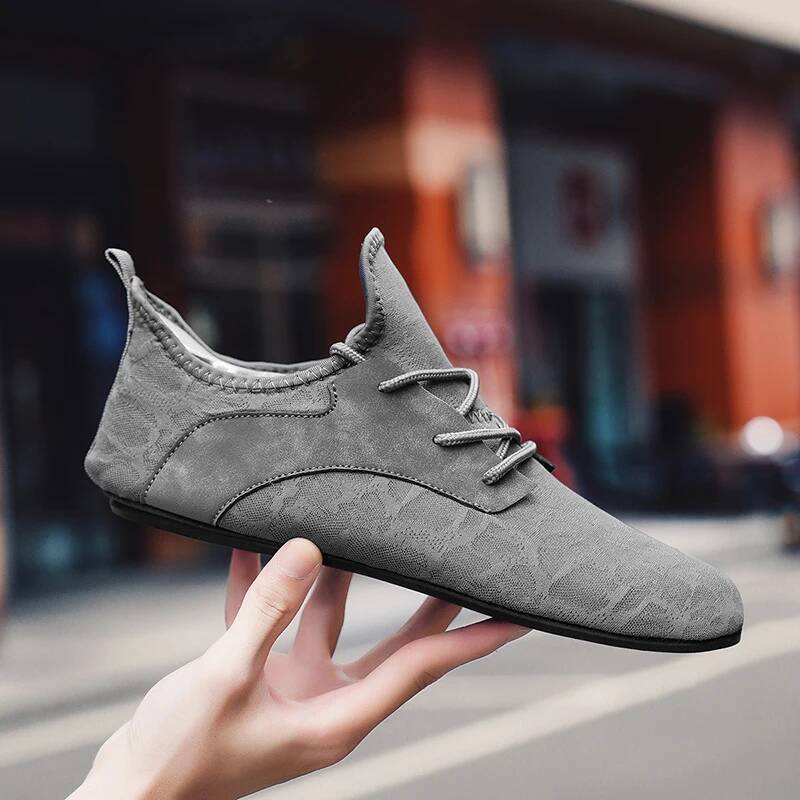 Ddmyoutdoor MAEDEF Men S Casual Flat Lightweight Comfortable Thin Bottom Lace Up Shoe Driving Walking Shoes Footwear Outdoor Shoes