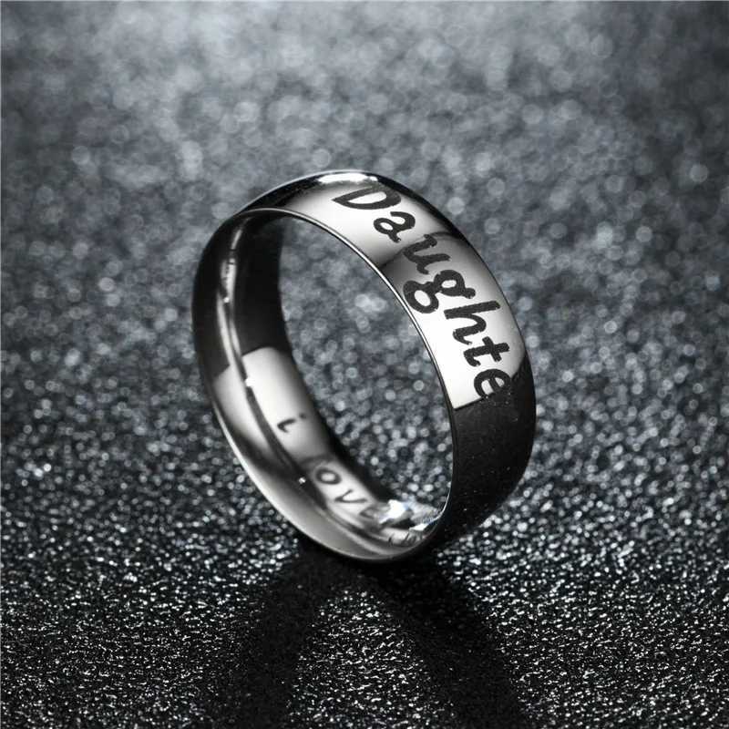 Hot Selling Trendy Stainless Steel Warm Couple Family Rings For LOVE MOM SON DAUGHTER Jewelry Accessories Wholesale Size 613 W250911