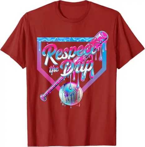 Ice Drip Baseball Bat with Sprinkles Drip Youth Boys Baseball T-Shirt Sons Nephew Fashion Awesome Novelty Gift Y2k T Top X250607