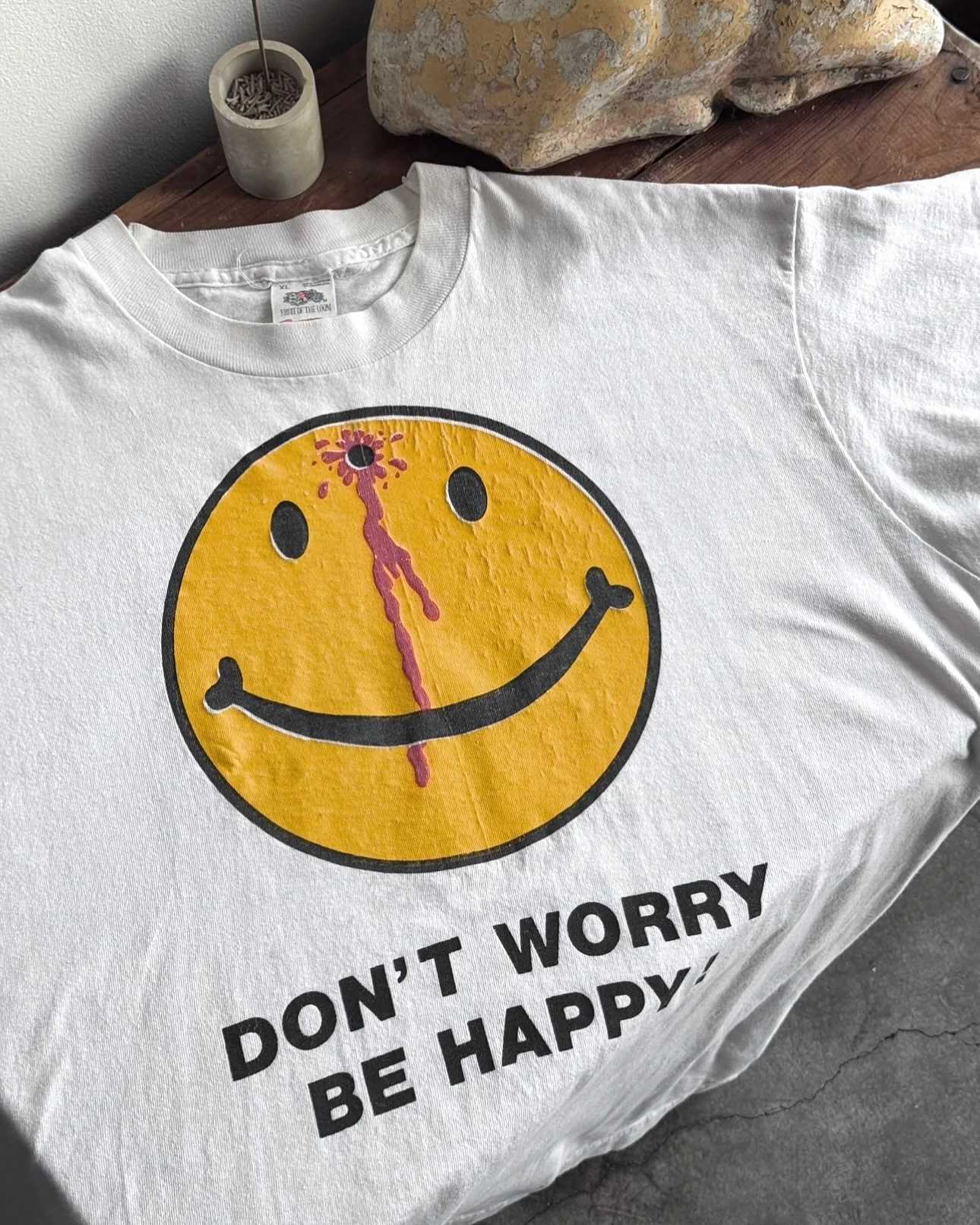 Classic Smiley Face Print Graphic T Shirts Gothic Casual Oversized Short Sleeves Streetwear Harajuku Y2k Tops Men Clothing W250607