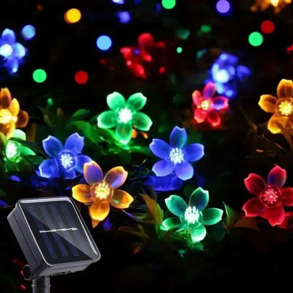 1pc Solar LED Cherry Blossom Lights Colorful Outdoor Garden Waterproof Terrace Lawn Courtyard Channel Decoration XJ250606