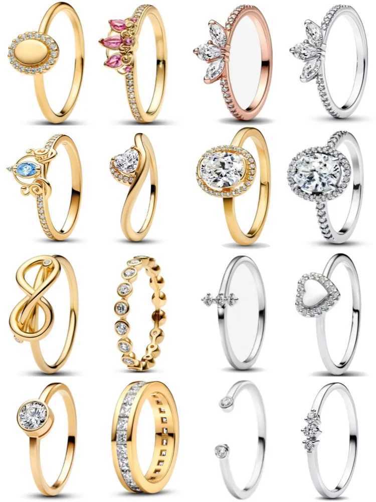 New 925 Silver Heart-shaped Ring Size 6 7 8 9 Suitable for Valentines Day Holiday Womens Gift DIY High-end Fashion JewelryXJ250606