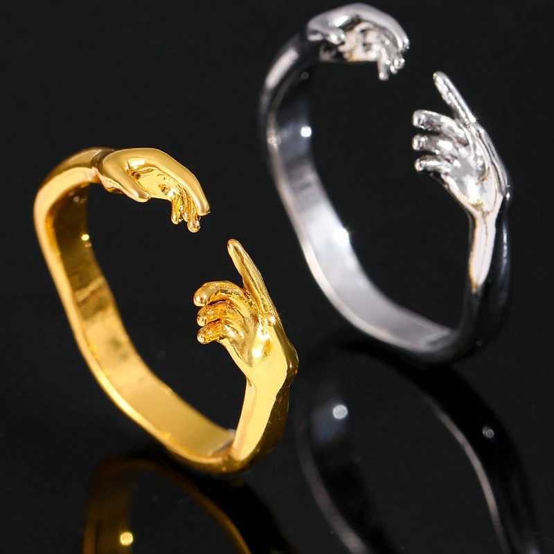 1 Personalized Fashion Adam Hand Adjustable Opening Mens and Womens Ring Name Carving DIY Jewelry XJ250606