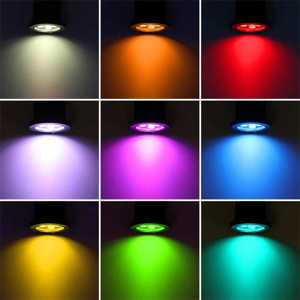 Mini 8W IP65 RGB LED Lawn Landscape Yard Controller Spotlight Lights 24 Keys Remote Lamp Garden Outdoor Spot Lighting 85-265V W250607