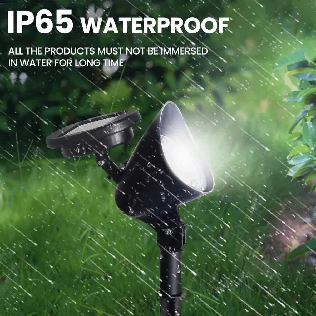 Outdoor LED Solar Spotlight Garden Lights Landscape Decoration IP65 Waterproof for Lawn Courtyard Pathway Tree Separately Lamp XJ250606
