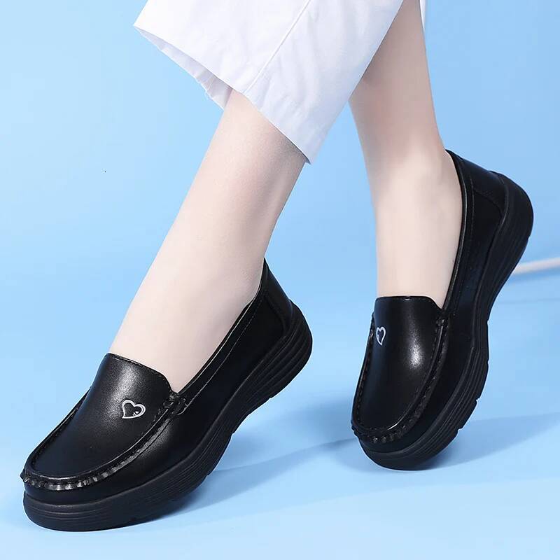 Ddmyoutdoor Ddmyoutdoor New Platform Women S Nurse Summer Soft Sole Breathable Sleeve Feet Loafers Comfortable Work Shoes Zapatos Casuales Outdoor Out