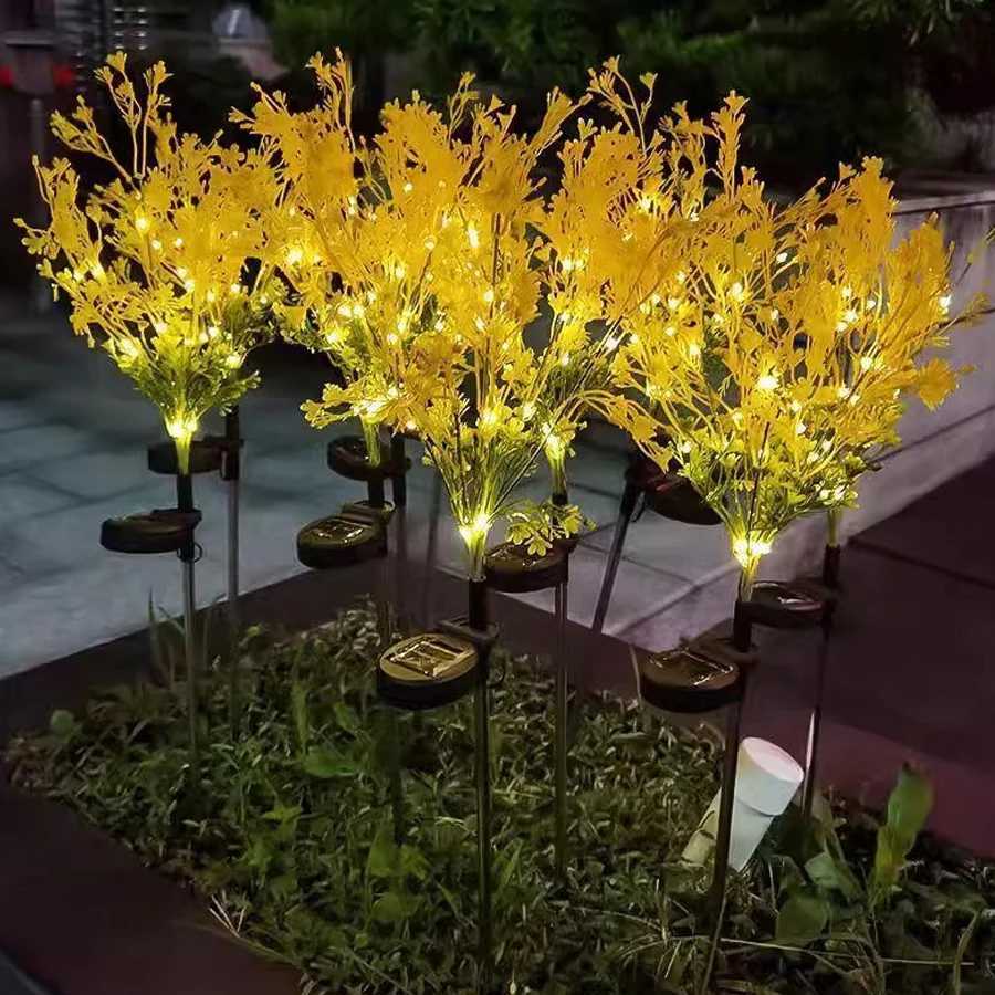 LED Solar Rapeseed Flower Outdoor Cross border Garden Light Solar Lawn Plug-in LightXJ250606