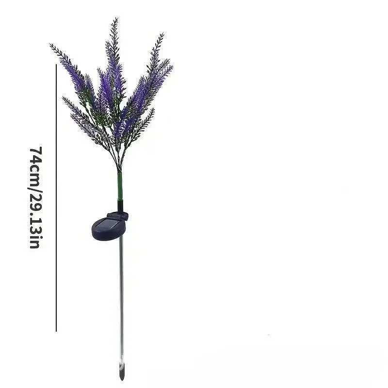 2025 New Purple Lavender Flower Solar Garden Lights Outdoor Decorative Lawn Lamp for Patio Yard Decor W250607