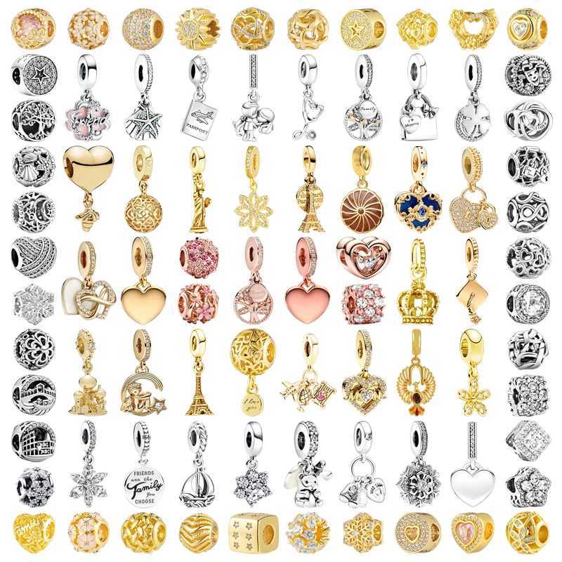 Hot Sale Gold Rose Gold Cherry Blossom Family Tree Charm Beads Fit Original 925 Silver Bracelet Necklace DIY Women Jewelry Gifts XJ250607