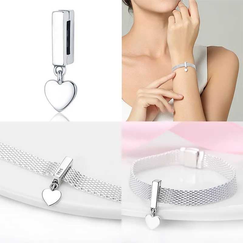 Hot Sale 100% 925 Sterling Silver Lucky Flat Charms Fit 925 Original Flat Bracelet Diy Jewelry Making For Women GiftXJ250607