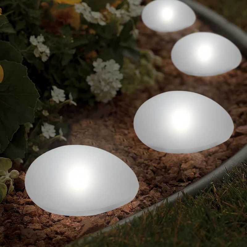 Solar Garden Lights Outdoor Waterproof Solar Powered Stone Light Outdoor Landscaping lights for Garden Pathway Yard Lawn light XJ250606
