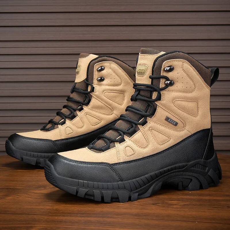Ddmyoutdoor High Quality Khaki Men S Hiking Top Platform Trekking Shoes Non Slip Training Outdoor Male Boots Botas Masculino Outdoor Shoes