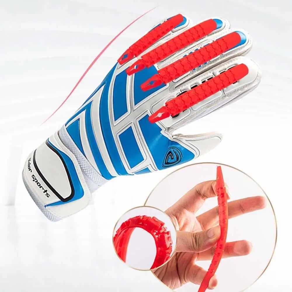 Finger Protection Goalie Gloves Non-Slip Colorful Latex Soccer Gloves Handguard Durable Football Goalkeeper GlovesXJ250606
