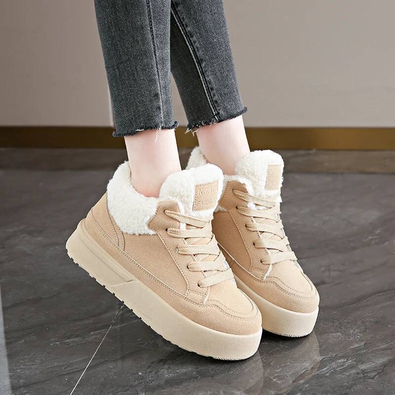 Ddmyoutdoor New Snow Winter Thick Bottom Sports Warm Short Boots Women S Plush Casual Cotton Shoes Zapatillas De Mujer Outdoor Shoes