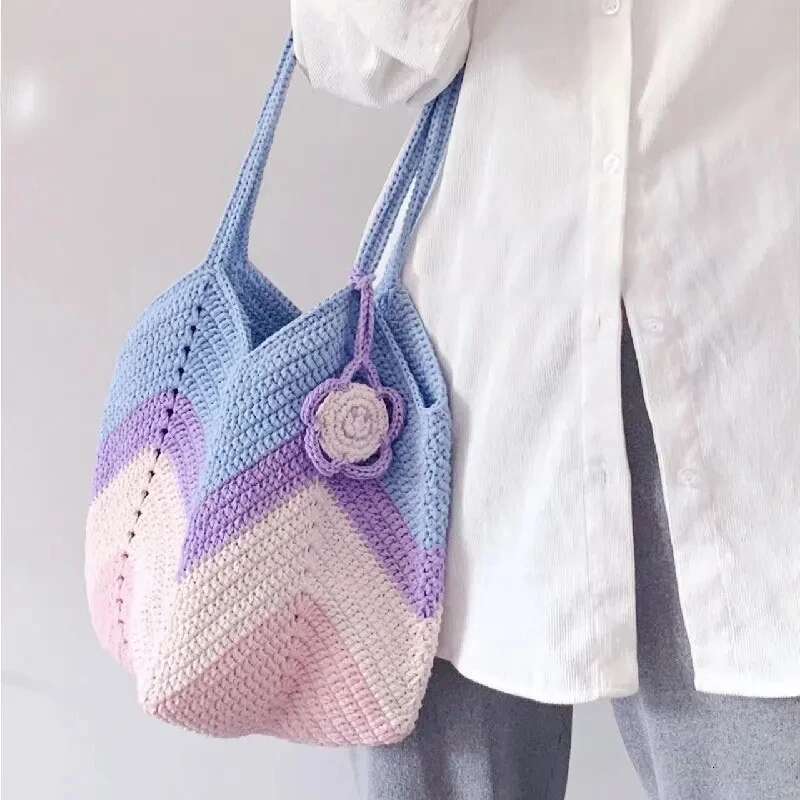 Handwoven Handbag, Single Shoulder Backpack, Women's Shopping Bag, Beach Leisure Bag