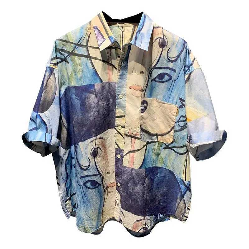 Loose Spliced. Printed Mens Shirts Funny Short Sleeve Mens Shirt Cheap Brand Tops Sale Elegant Designer Summer New In Clothes W250607