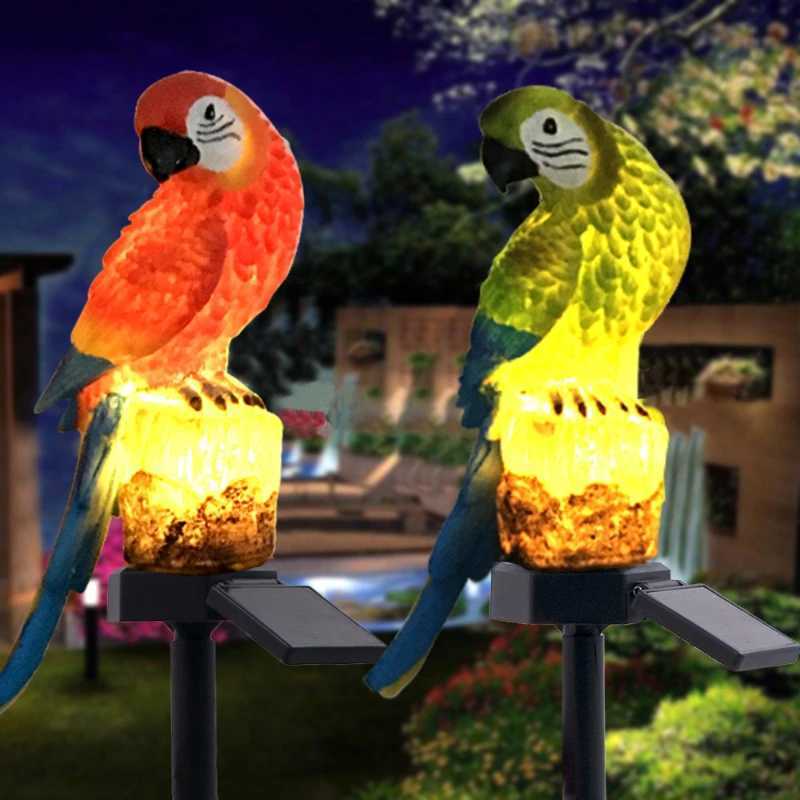 New LED Solar Resin Parrot Ground Plug-in Lamp for Outdoor Courtyard Garden Lawn Landscape Decoration Atmosphere Lighting W250607
