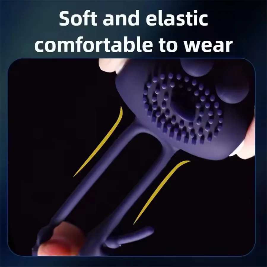 Vibrating Cock Ring Silicone Penis Rings Vibrator Intense Vibration Penis Erection Longer Harder Stronger Adult Sex Toys For Men XJ250607