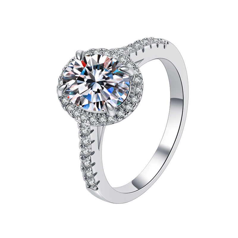 Stunning 2-Carats Oval Shape Moissanite Solitaire Necklace Premium Quality Eternity Diamond Alternative Jewellery