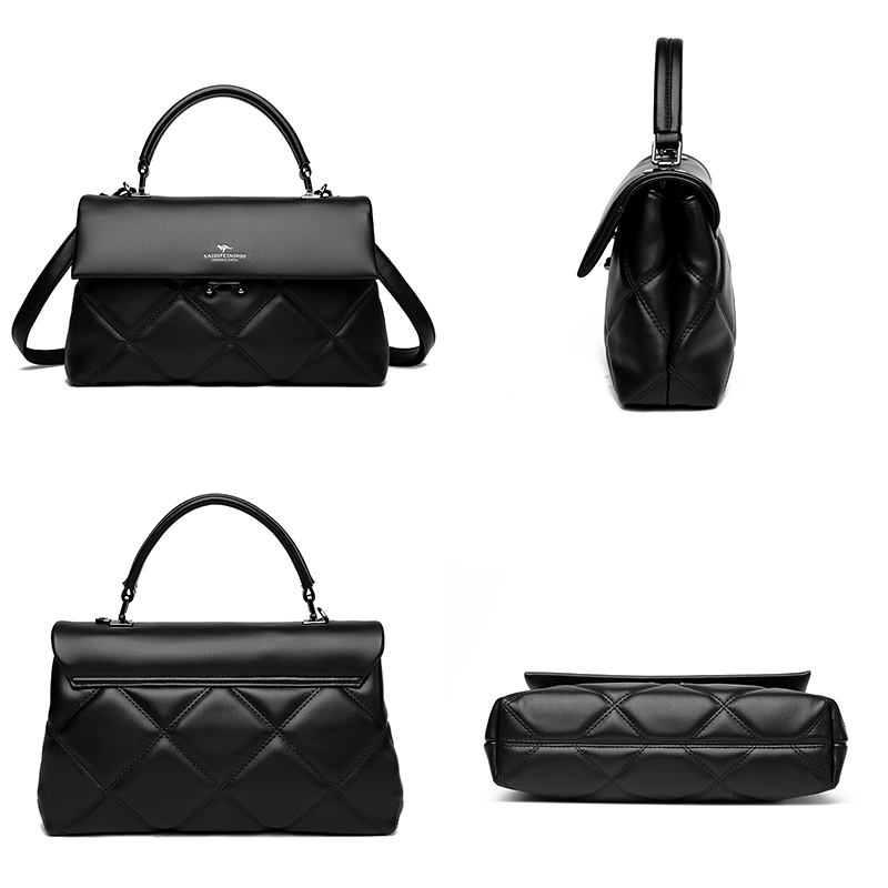 Retro Fashion Women's Small Square Bag High Quality Soft Leather Women Handbag Wallet Solid Color Simple Female Crossbody Bags