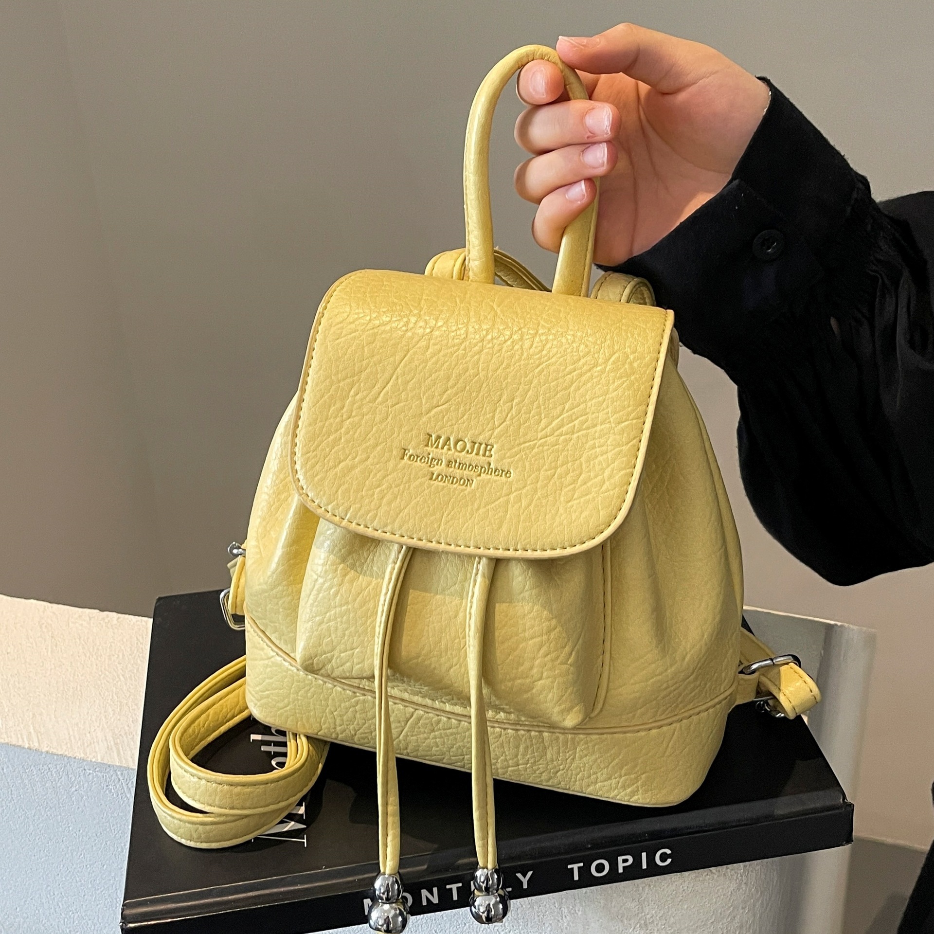 designer Minimalist Versatile Niche Design Women's Backpack 2025 New Trendy Casual Small Backpack Fashionable Travel Small School Bag