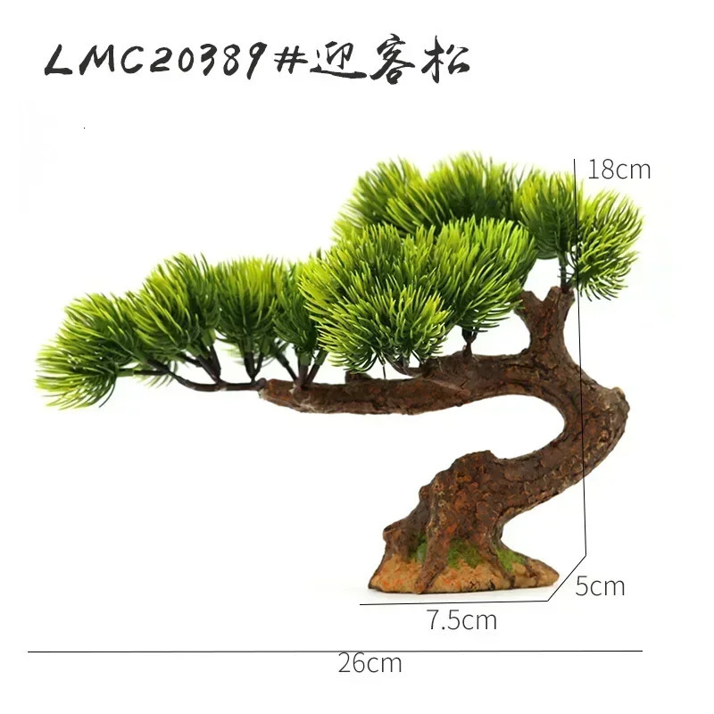 Aquarium Ornaments Simulation Plants Fish Tank Landscaping Decorations Plastic Water Plants Flowers Trees Rocks Accessories 250604
