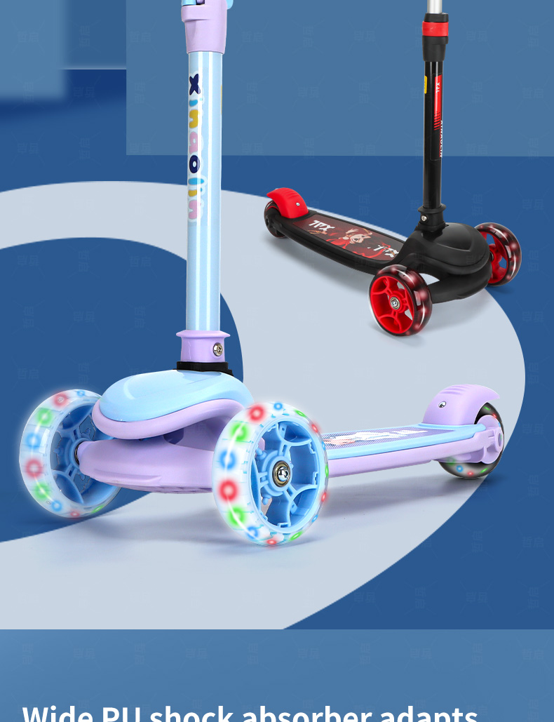 Child-Friendly Foldable Scooter: Wide Pedals for Enhanced Stability and Super Strong Load Capacity