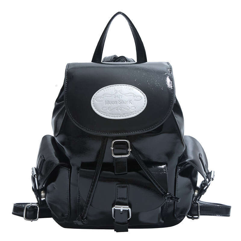Korean Simple Fashion Double Shoulder Bucket Bag for Women 2025 Summer New Personality Versatile College Style Commuter Backpack