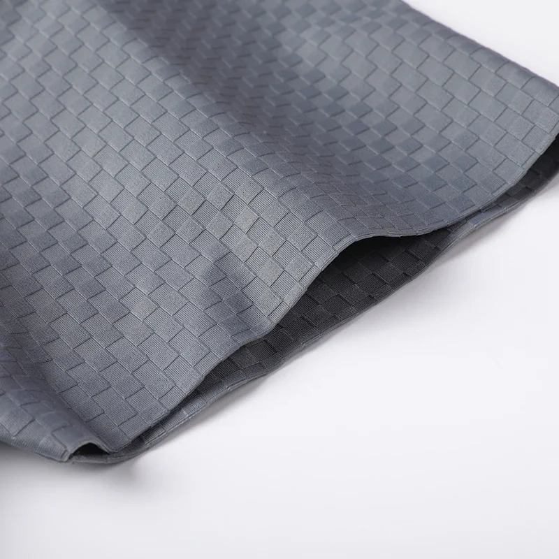 Mens and Fashionable Waffle Short Sleeve Polo Shirt Lapel Ice Silk Breathable Casual Summer High-End 250605