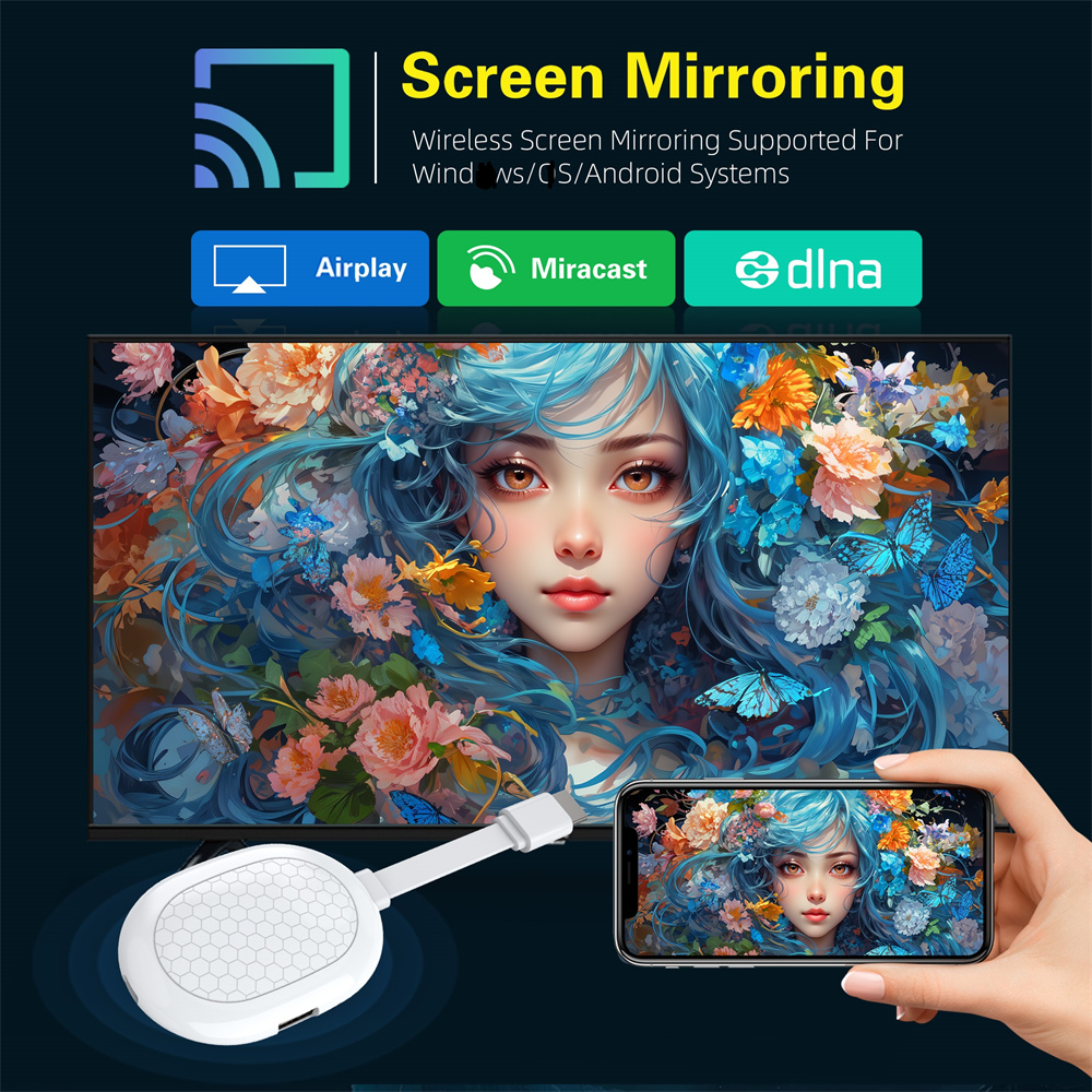 Mortal High Performance Wireless HD Android 14 Smart Home TV Stick Q2S AllWinner H313 Wifi6 BT5.X Voice Remote Control TV Box