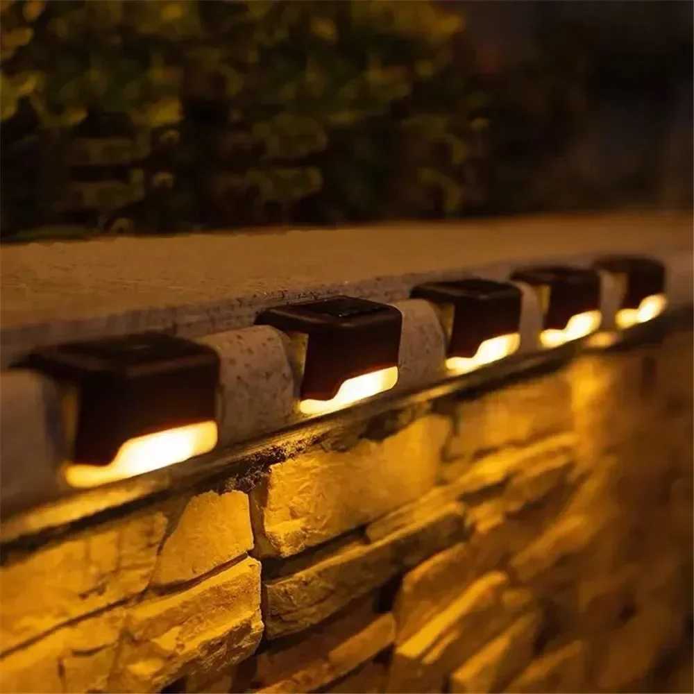 LED Solar Step Lamp Path Stair Outdoor Garden Lights wedding Balcony Light Decoration for Patio Stair Fence Light 4Pcs XJ250606