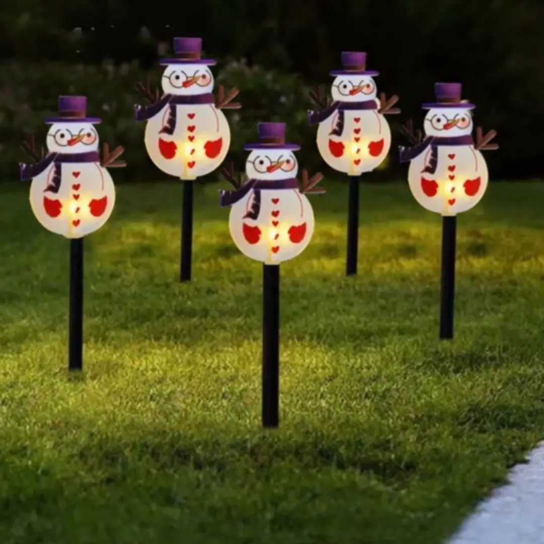 5pcs/lot Solar Lights Pathway Lights Outdoor Garden Xmas Driveway Markers Lamp For Home Garden Yard Lawn Patio Pool Decor XJ250606