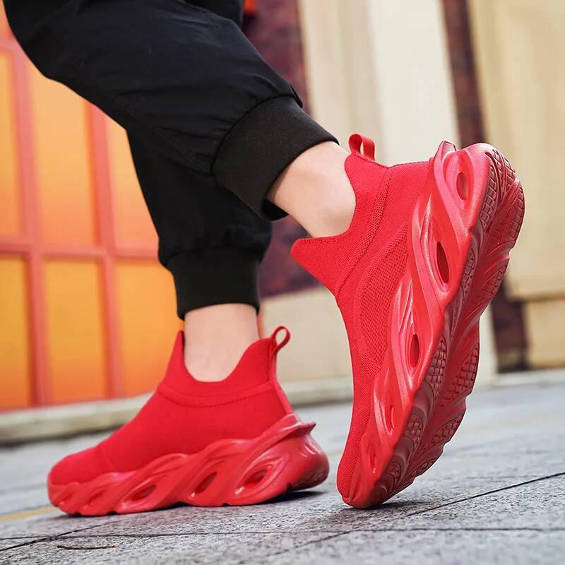 Ddmyoutdoor Blue Summer Running Sneaker Men Cushion Socks S Platform Trainers Unisex Athletic Shoes Big Size Zapatillas Hombre Outdoor Shoes