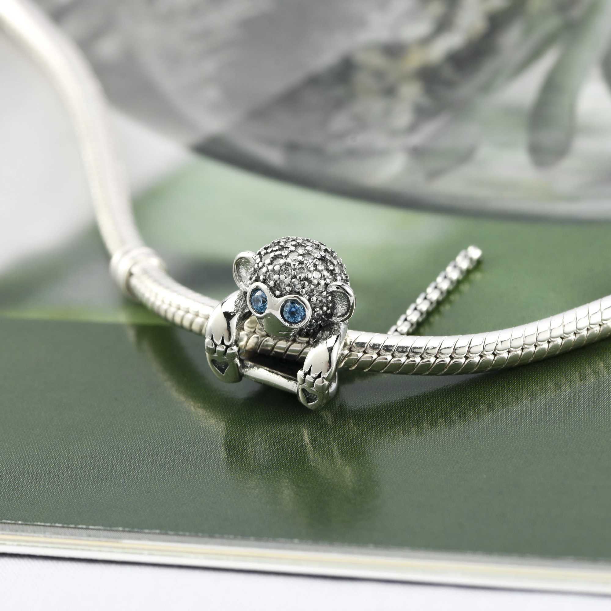 New 925 Sterling Silver Lion and Owl Mouse Charm Of Ley 925 Chain Bead Fit Original Bracelet Accessories DIY Women Jewelry XJ250607