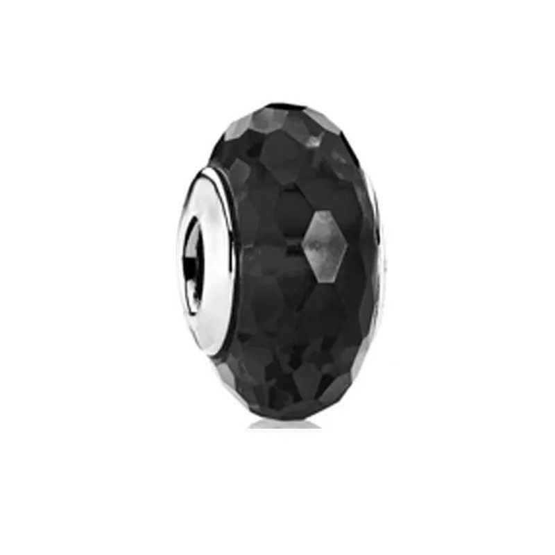 Pink Blue Black Red Green Flower Heart Murano Glass Charm Beads Fit Original European 925 Silver Bracelet DIY Jewelry Women Gift XJ250607