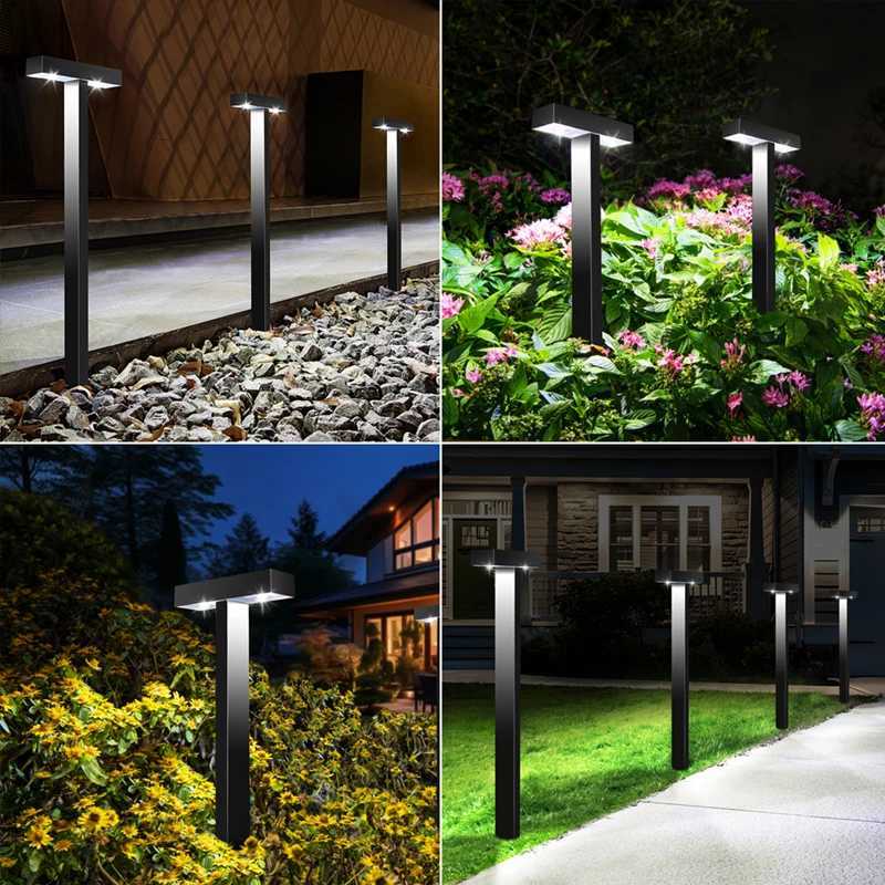 1/4/8 PCS Solar Lawn Light Solar LED Garden Lights Outdoor Lighting Waterproof Lawn Path Spotlight for Courtyard Pathway Decor W250607