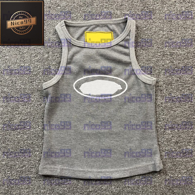 25ss CZ Rules The World devil star letters cotton round neck breathable loose hundred street men and women sleeveless tank tops