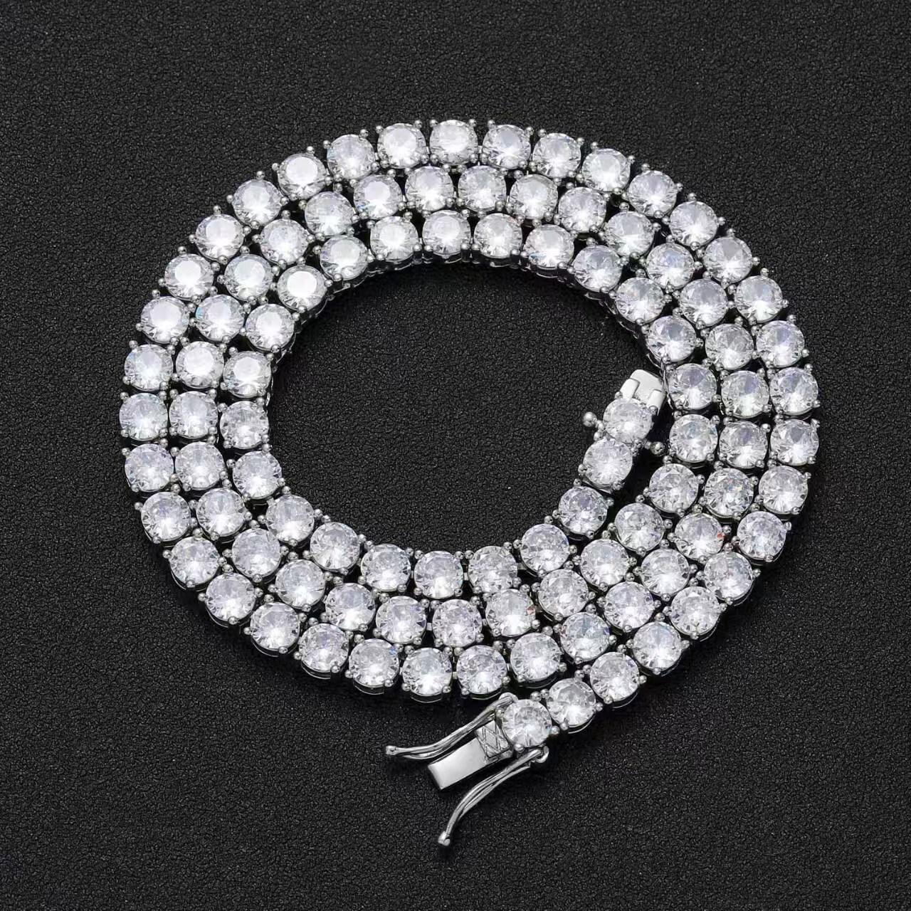 Wholesale price Jewelry necklace bracelet tennis Hip Hop necklace fashion Jewelry Pass Dia Tester 4mm vvs moissanite iced out cuban chain for men wome